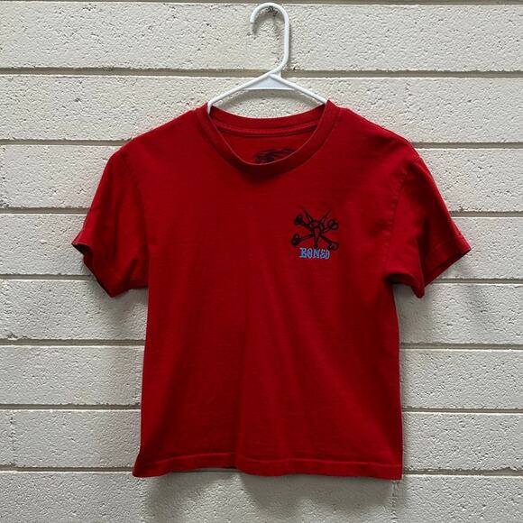 Bones Powell Peralta Youth Skateboard Red Tee size M - Picture 2 of 8